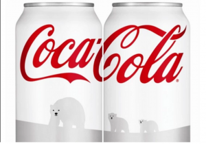 Coke holiday edition white can